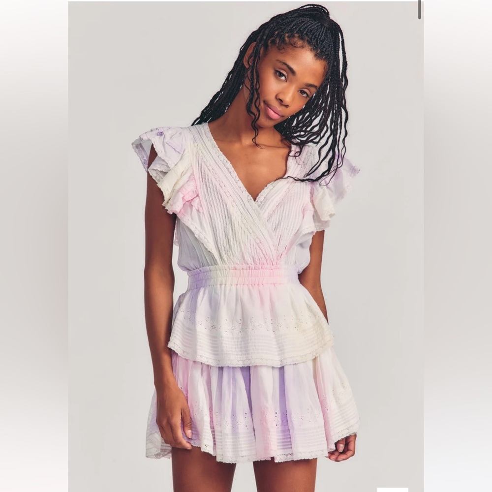 Love shack fancy tie dye Gwen mini dress (worn once)